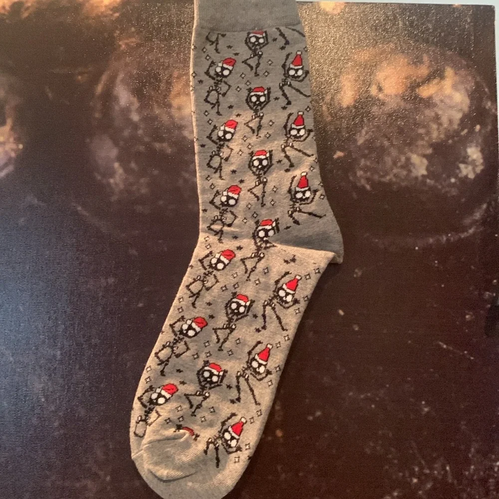 Santa Skeleton Socks